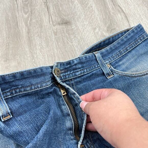 AG Adriano Goldschmeid Medium Wash Cut off Bermuda Denim Shorts Women's 38 - Picture 6 of 7